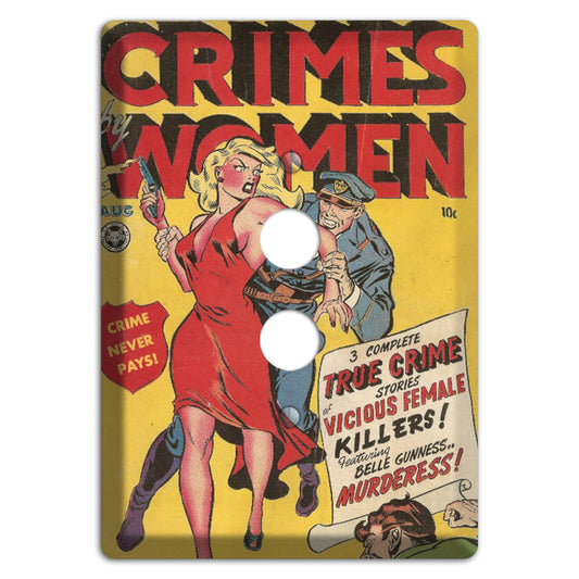 Crimes by Women Vintage Comics 1 Pushbutton Wallplate