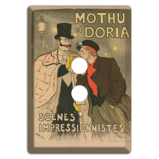 Mothu at Doria Vintage Poster 1 Pushbutton Wallplate