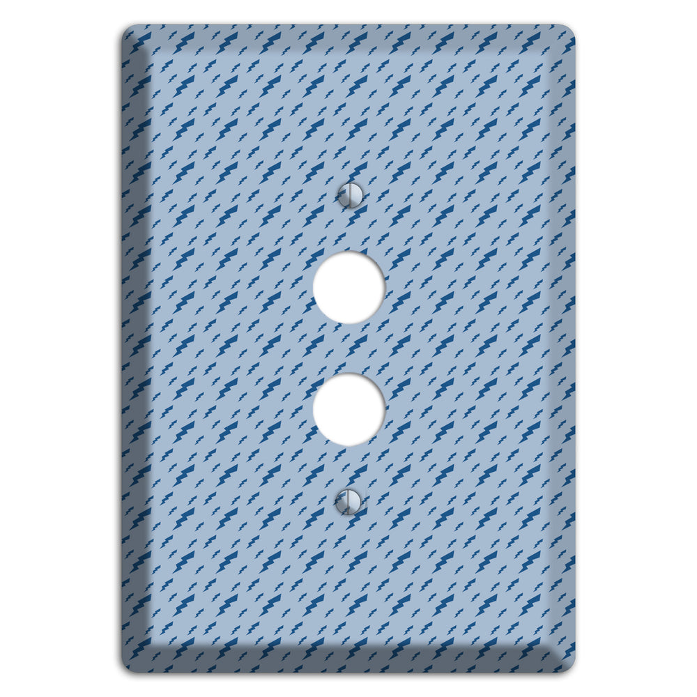 Blue Bolts 1 Pushbutton Wallplate