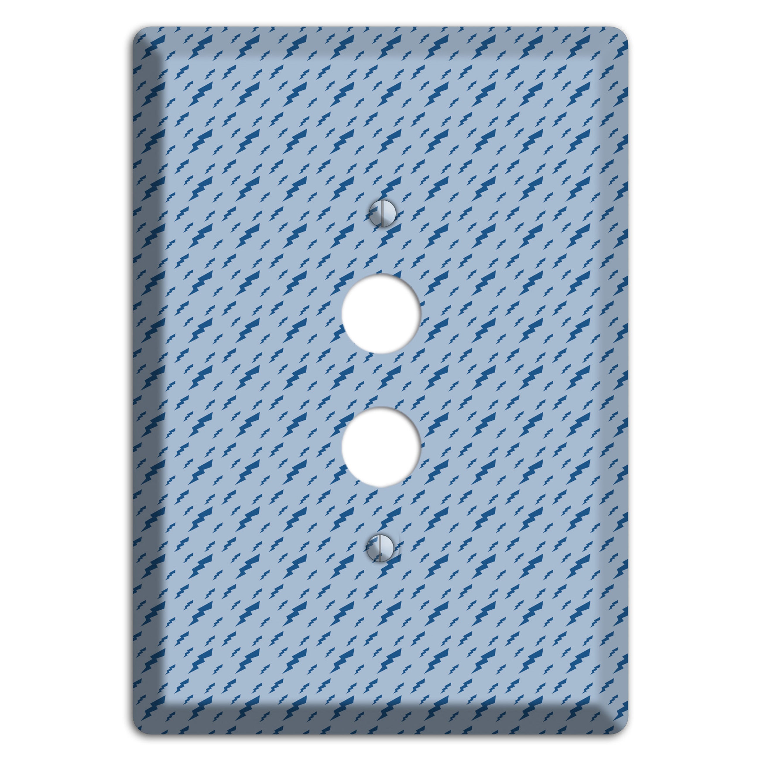 Blue Bolts 1 Pushbutton Wallplate