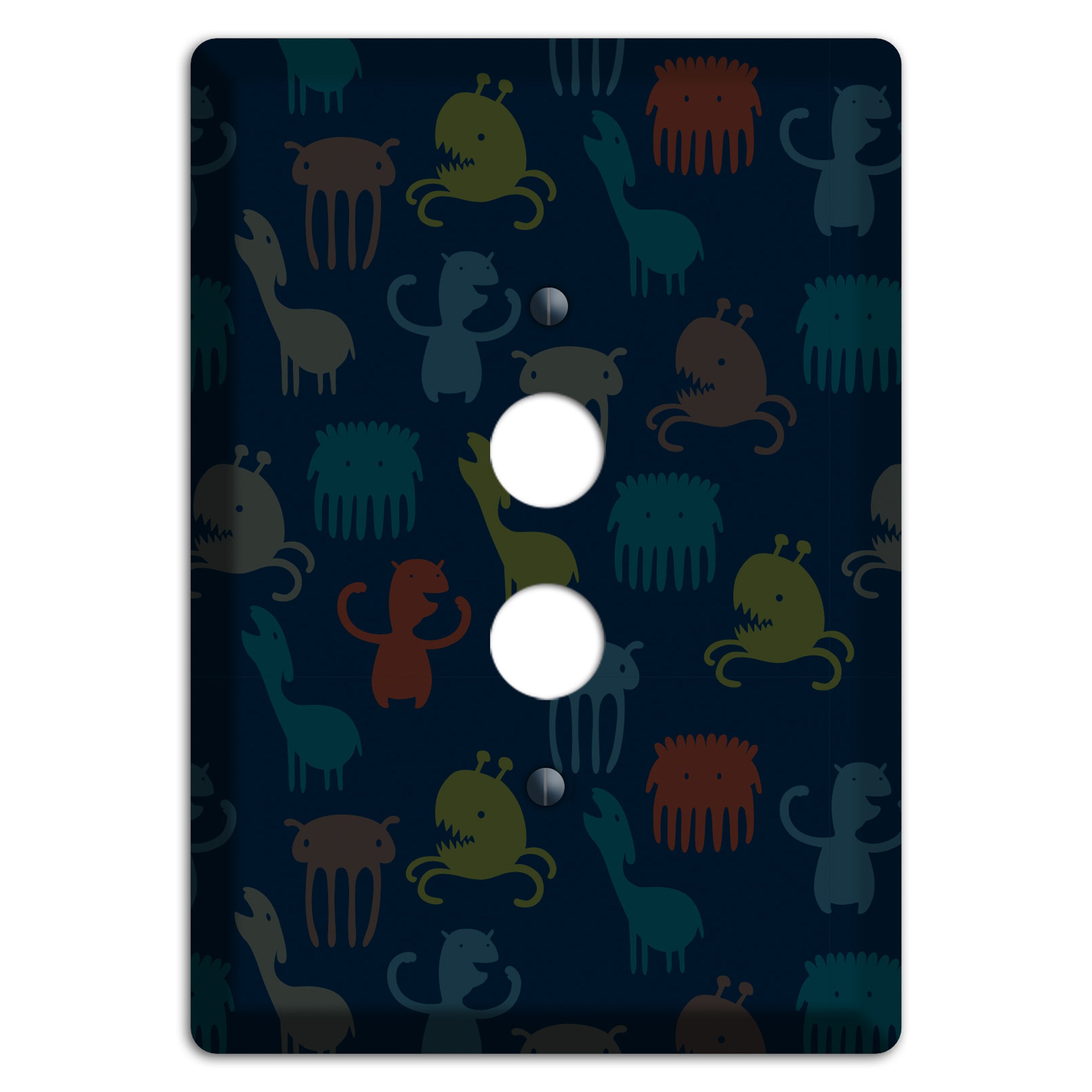 Silly Monsters Black 1 Pushbutton Wallplate