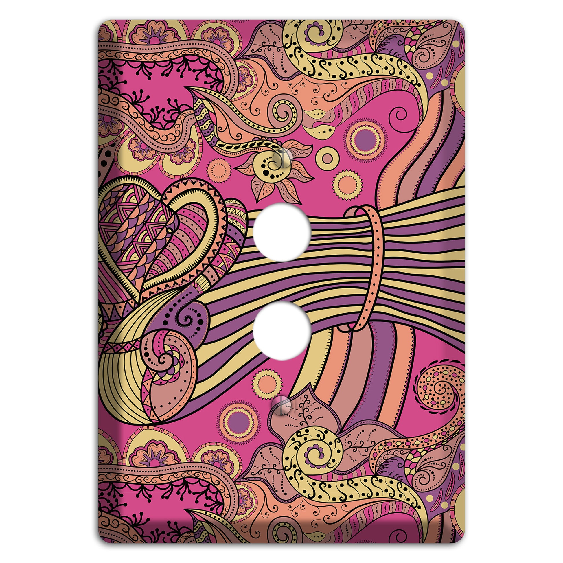 Retro Flourish 1 1 Pushbutton Wallplate