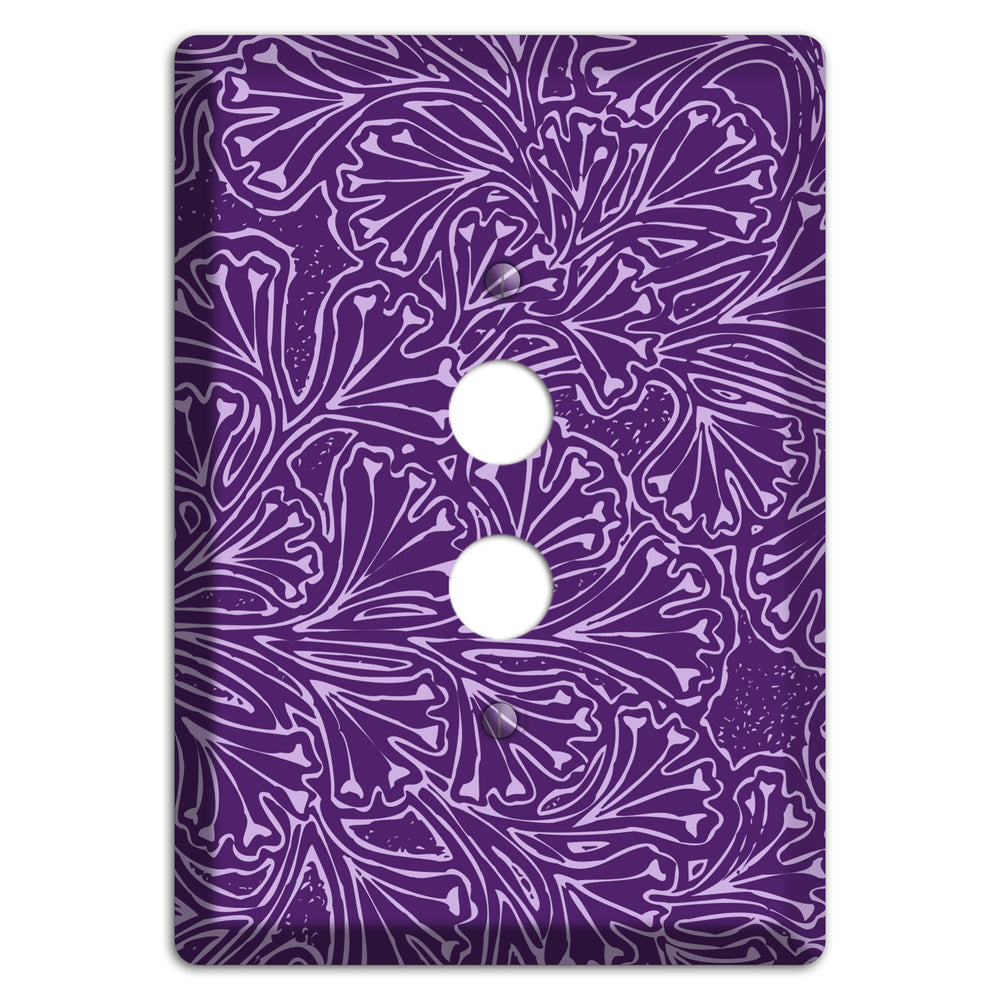 Deco Purple Interlocking Floral 1 Pushbutton Wallplate