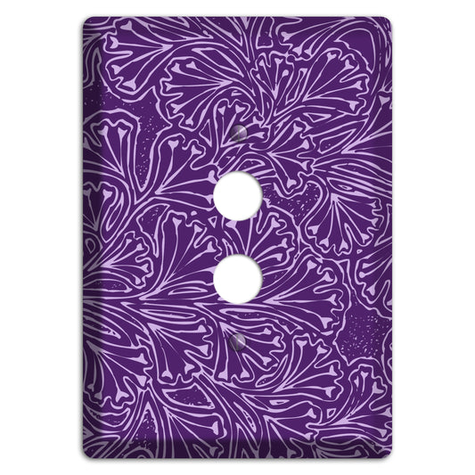 Deco Purple Interlocking Floral 1 Pushbutton Wallplate