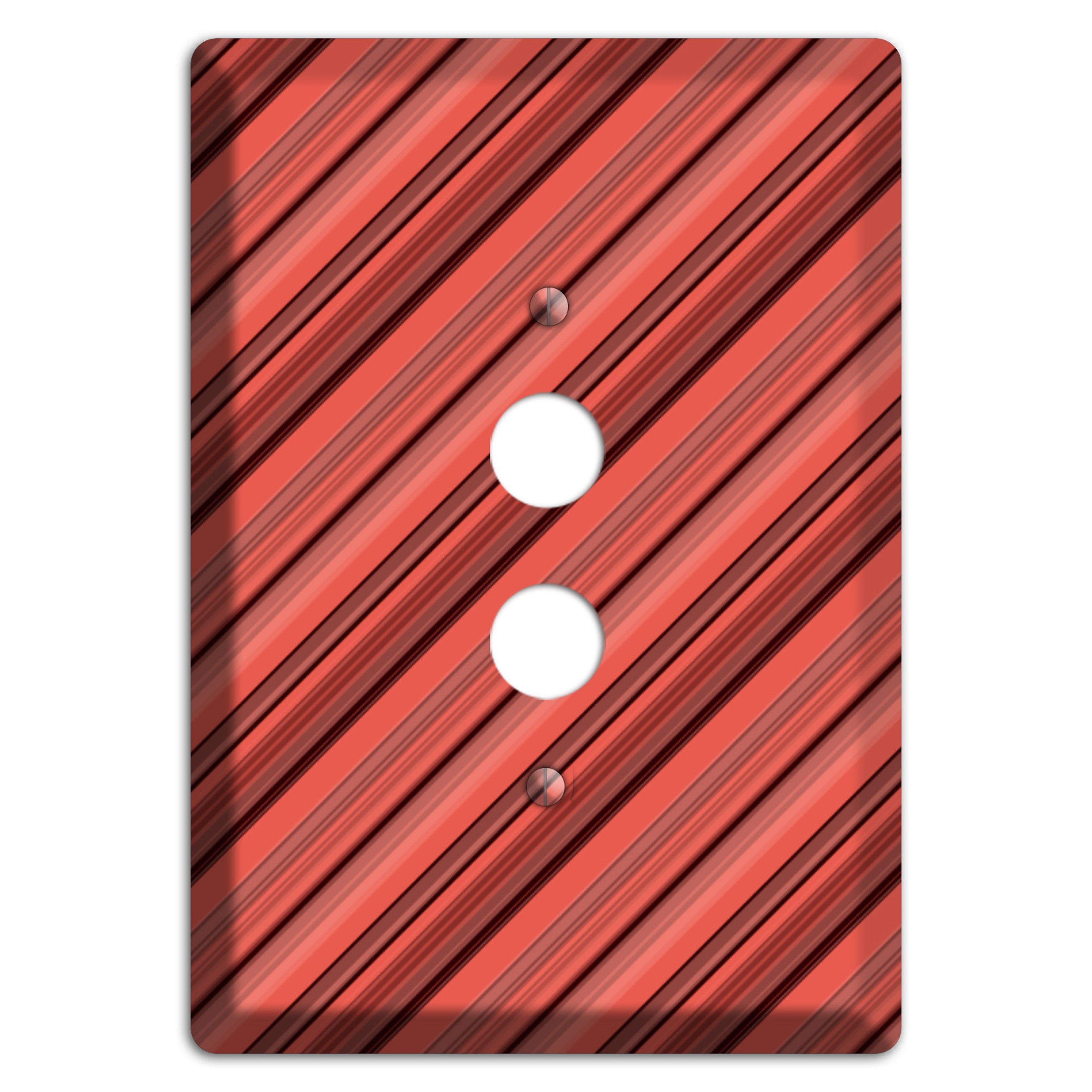 Red Stripes 2 1 Pushbutton Wallplate