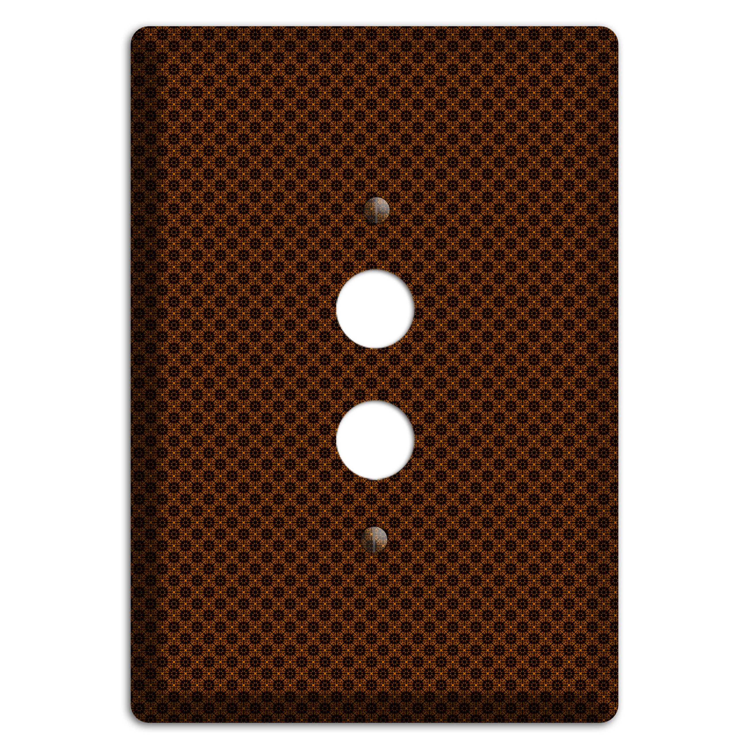 Brown Geometric 1 Pushbutton Wallplate