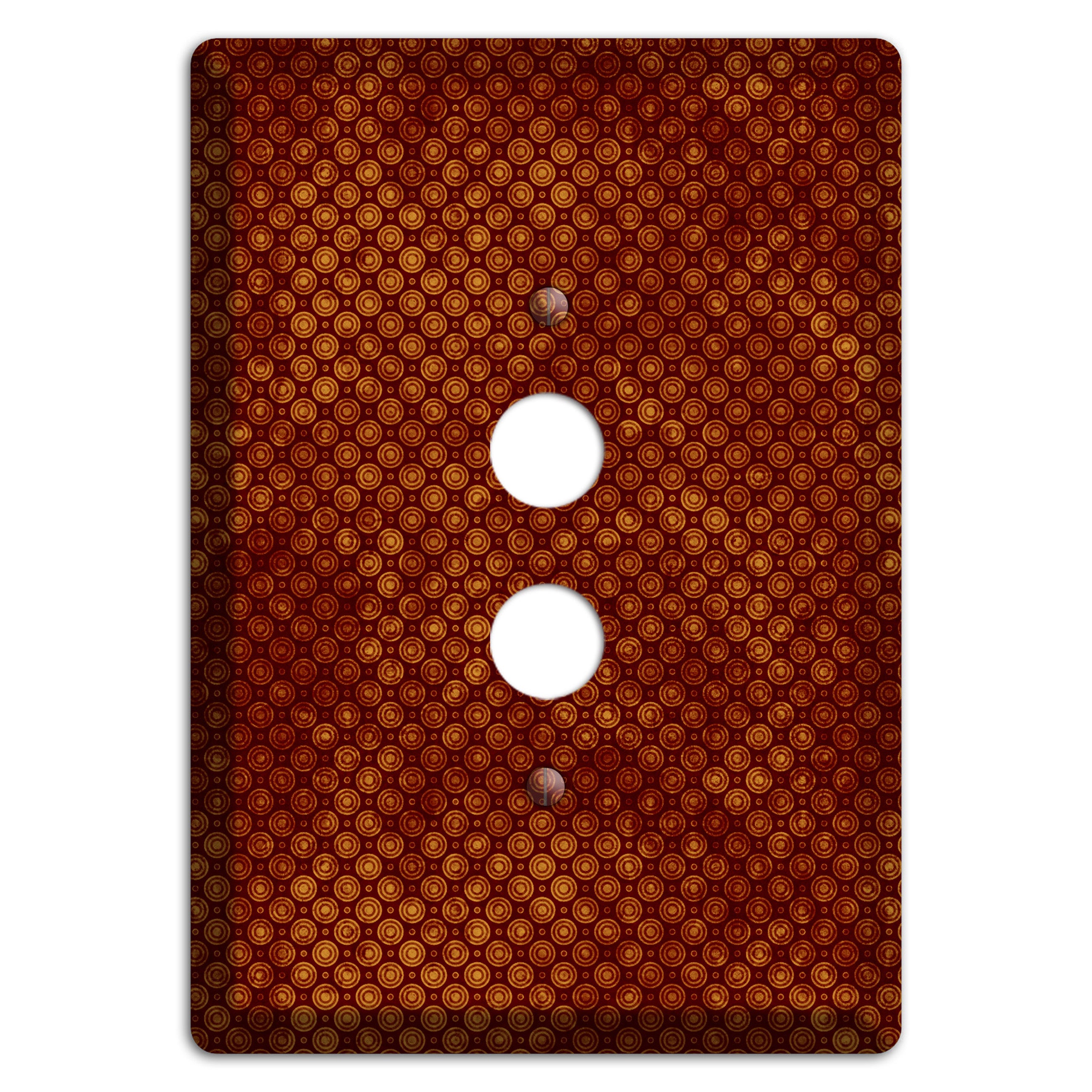 Maroon Tiny Circles 1 Pushbutton Wallplate