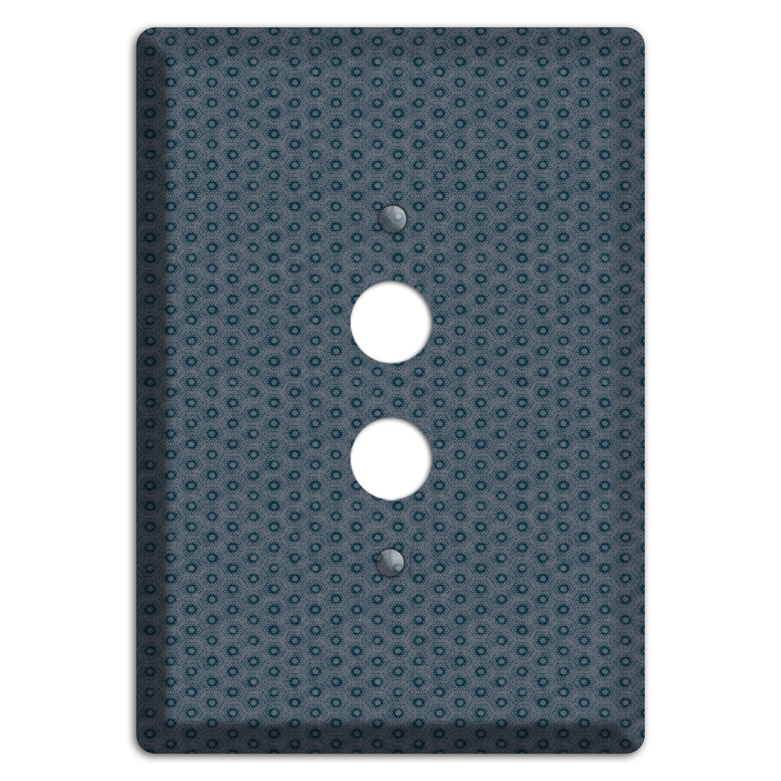 Blue Grey Foulard 1 Pushbutton Wallplate