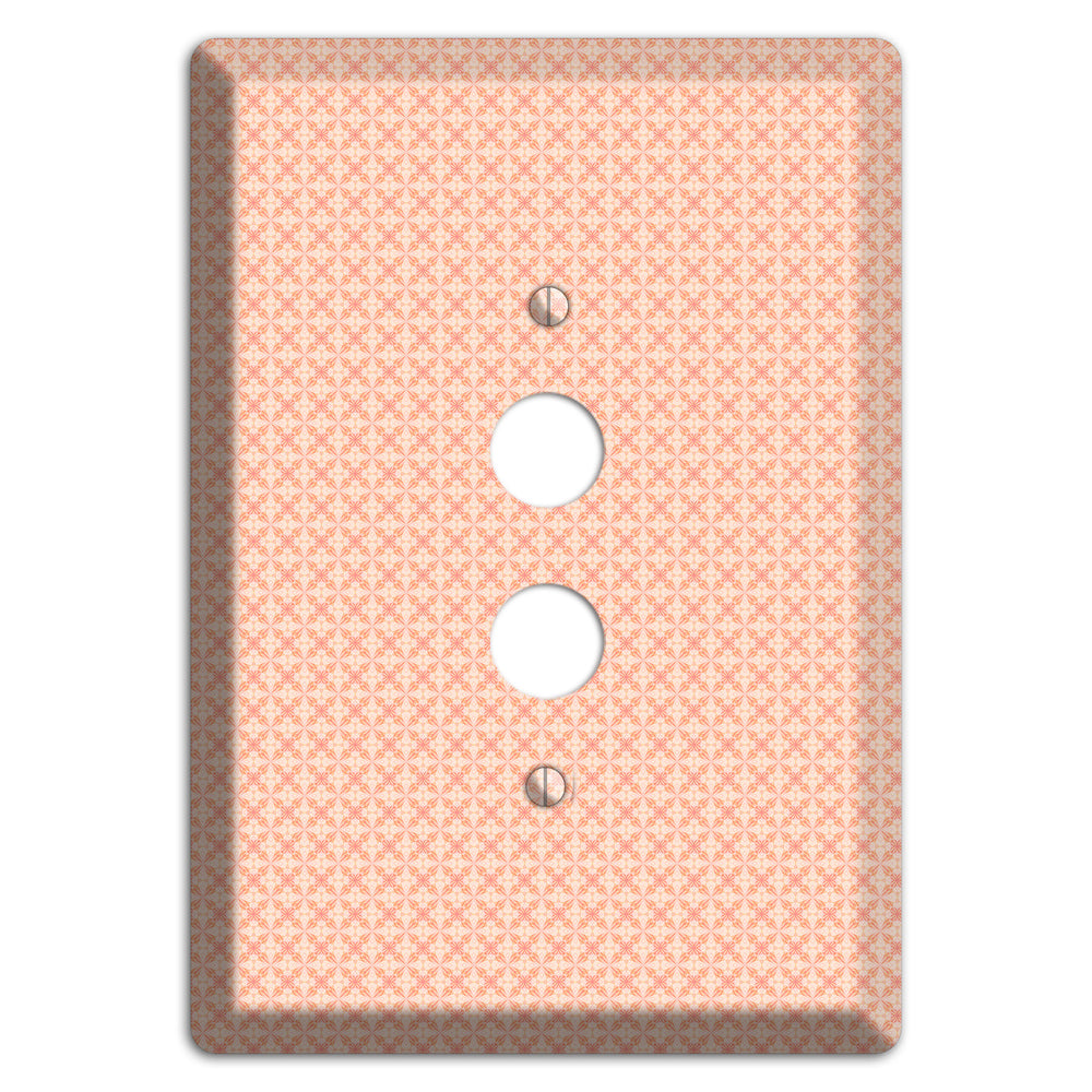 Peach Quatrefoil 1 Pushbutton Wallplate