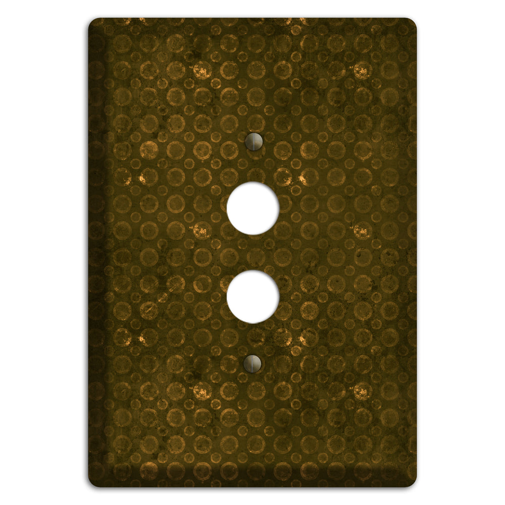 Olive Circles 1 Pushbutton Wallplate