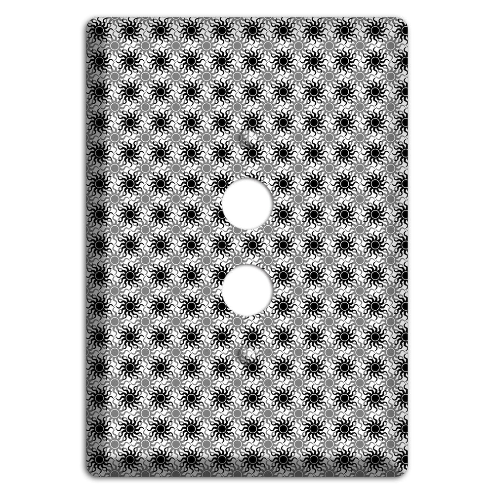 Black and Grey Sun Contour 1 Pushbutton Wallplate