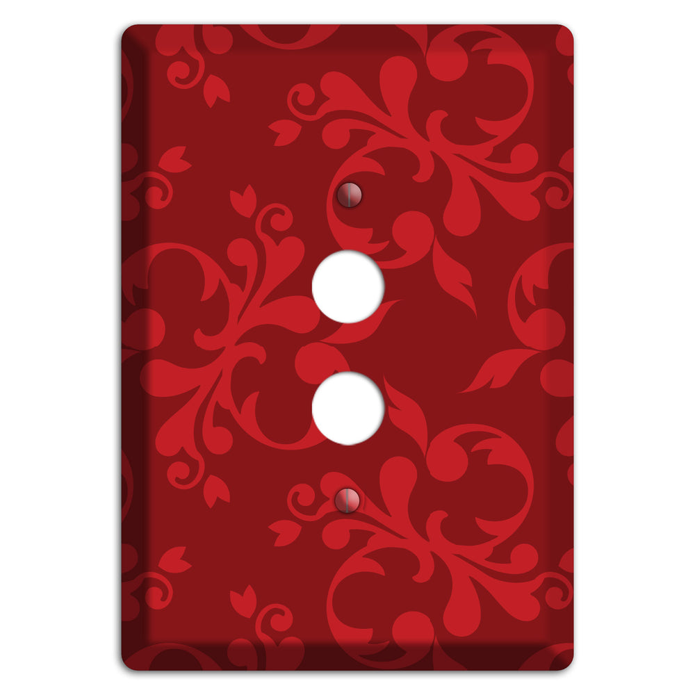 Red Victorian Toile 1 Pushbutton Wallplate