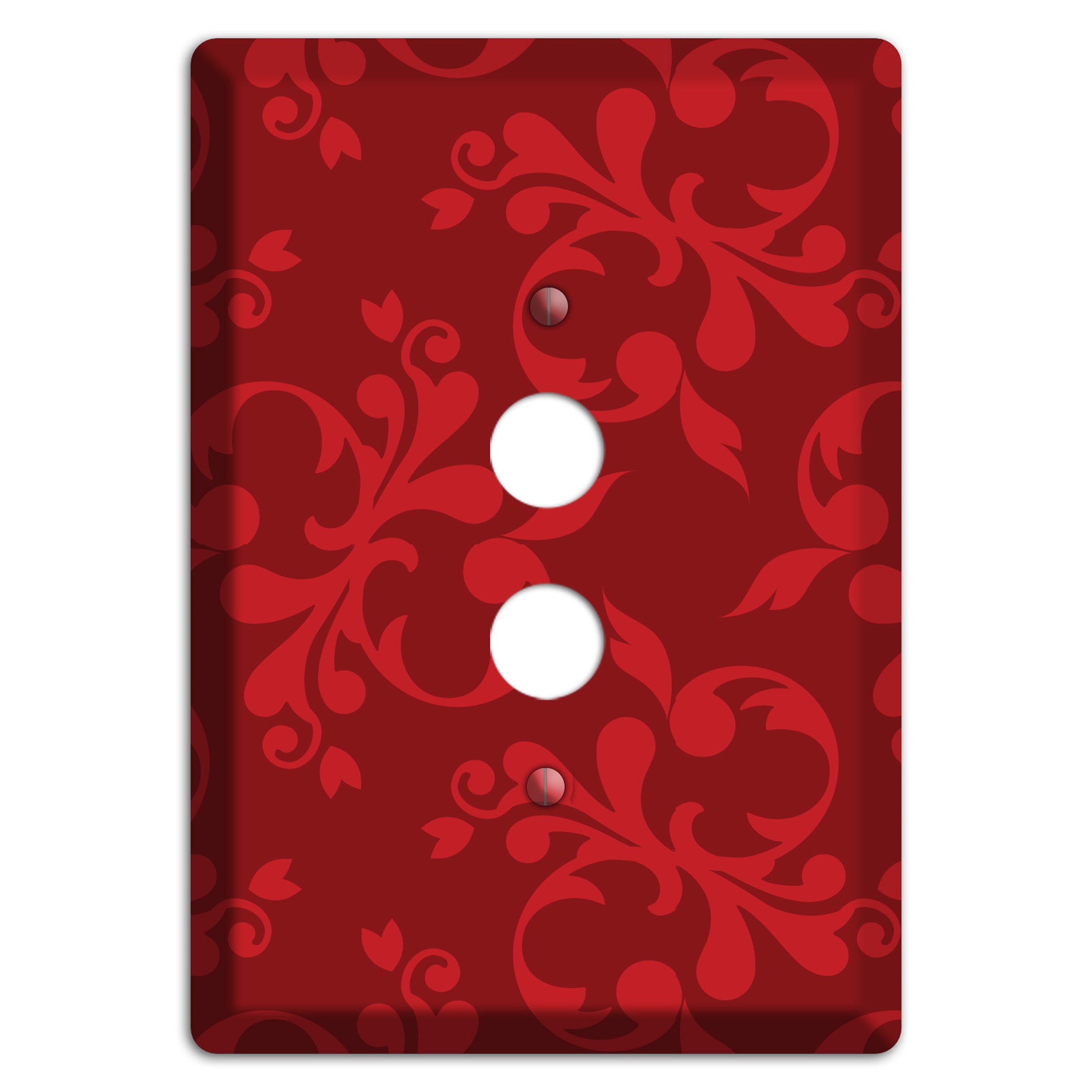 Red Victorian Toile 1 Pushbutton Wallplate