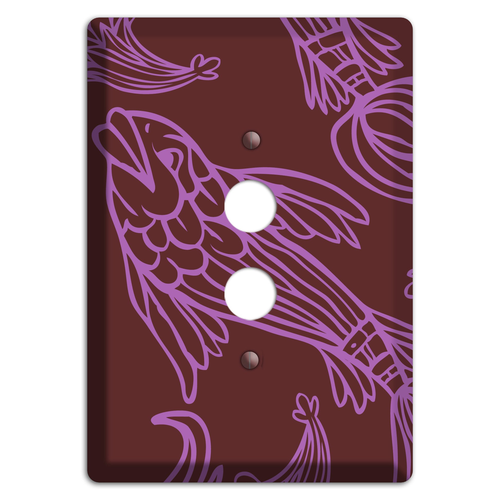 Purple and Pink Koi 1 Pushbutton Wallplate