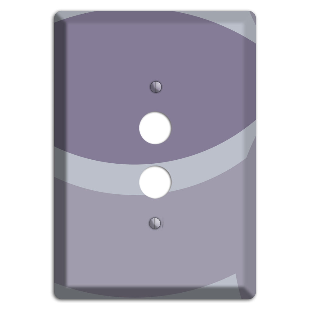 Grey and Lavender Abstract 1 Pushbutton Wallplate
