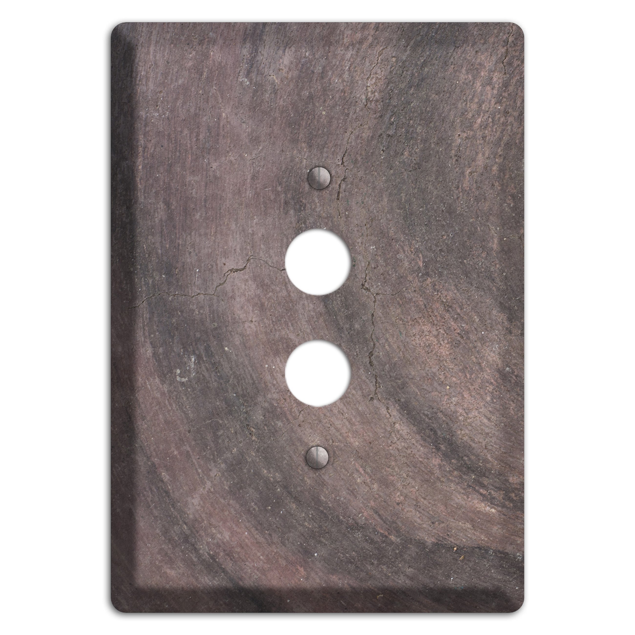 Brown Swirl Concrete 1 Pushbutton Wallplate