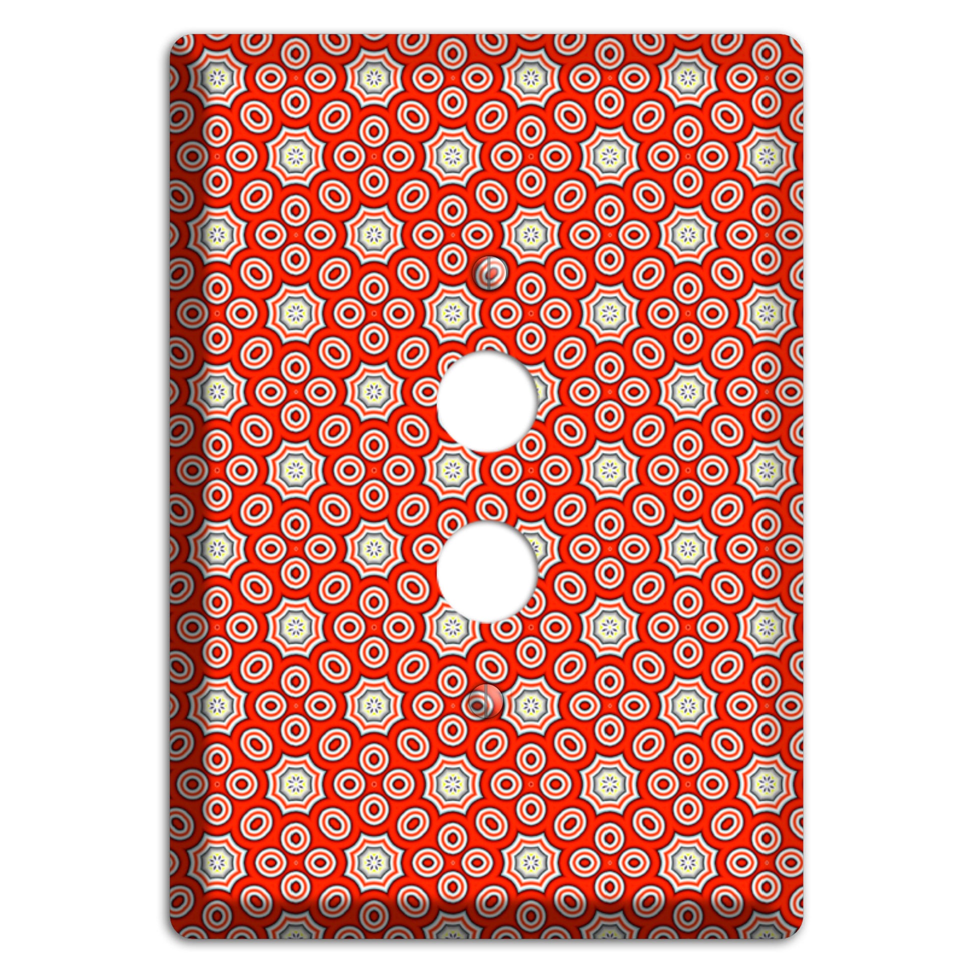 Red Foulard 1 Pushbutton Wallplate