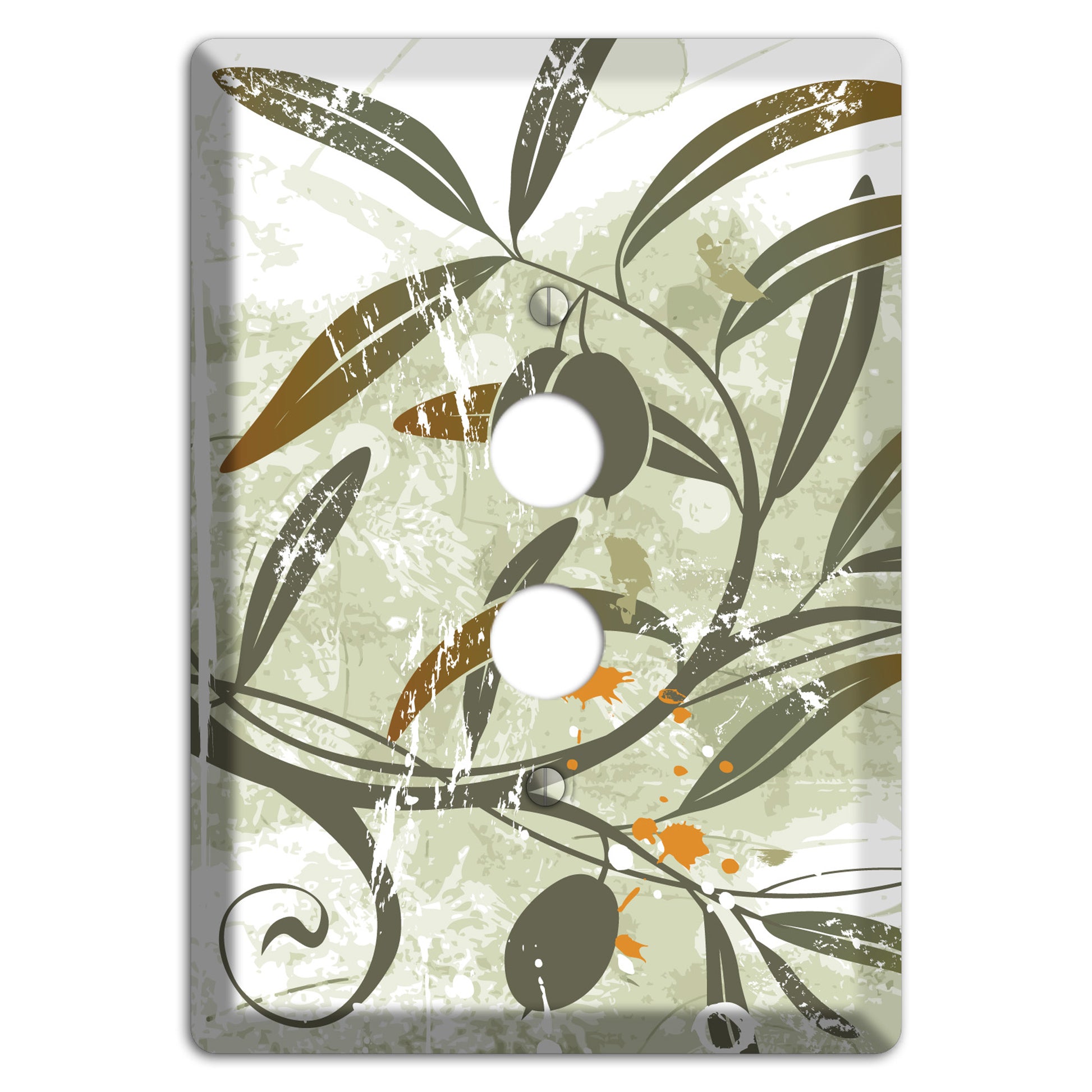 Green Olive Foliage 1 Pushbutton Wallplate