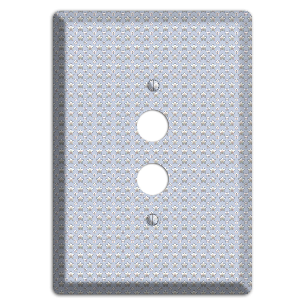 Grey Stars 1 Pushbutton Wallplate