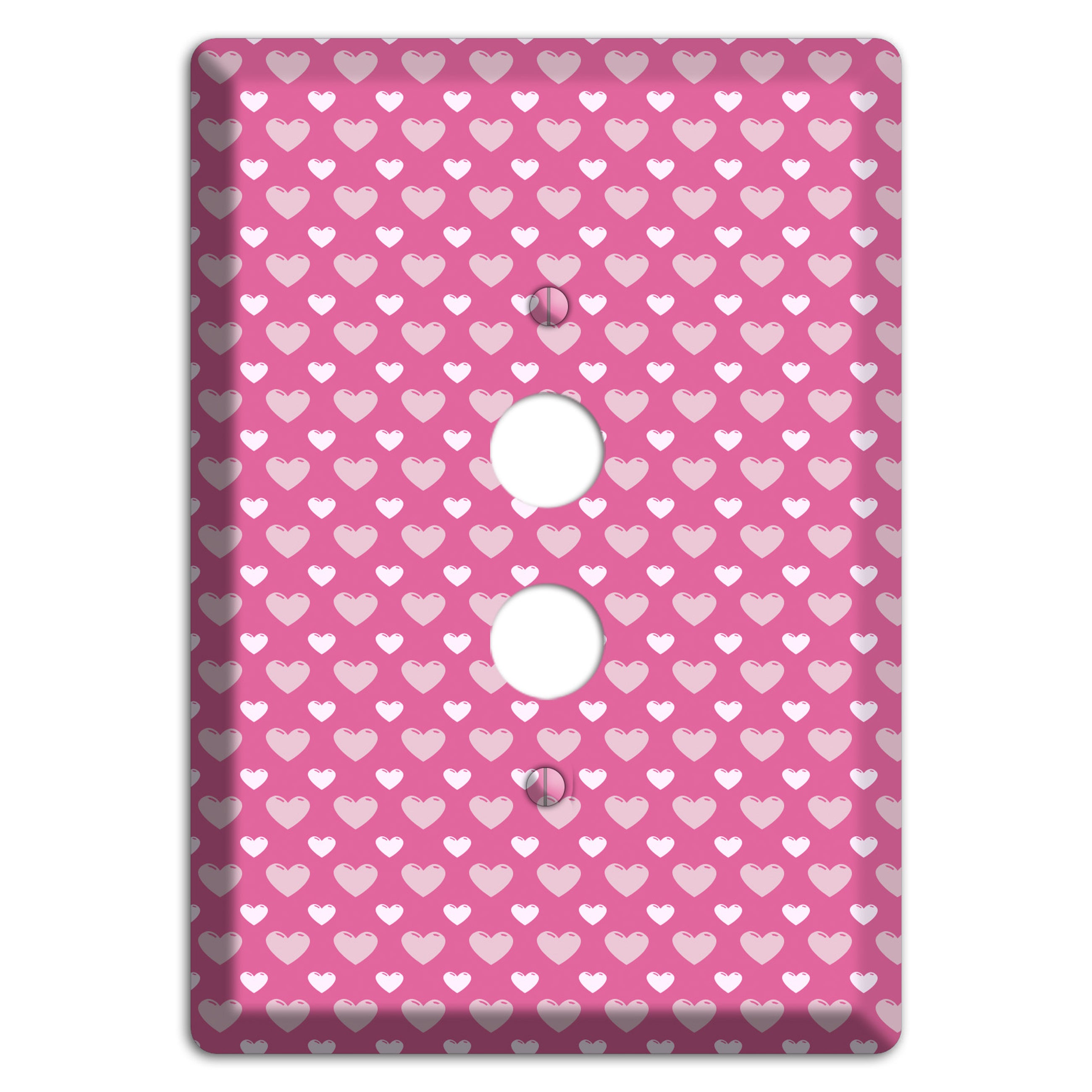 Tiled Small Hearts 1 Pushbutton Wallplate