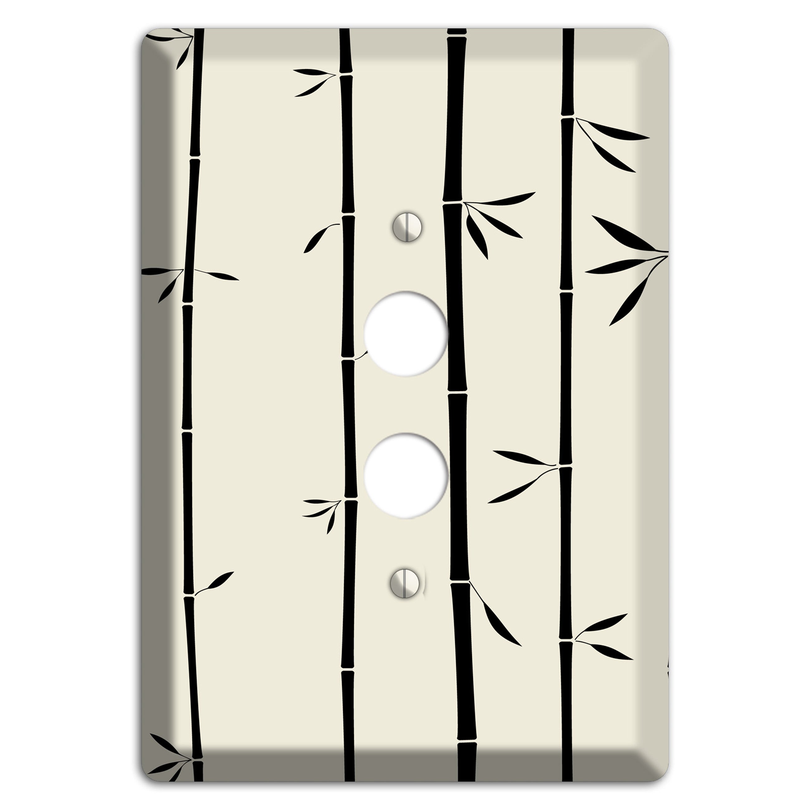 Beige Bamboo 1 Pushbutton Wallplate