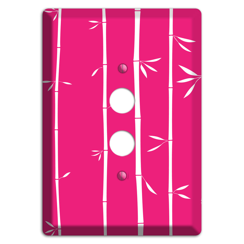 Pink Bamboo 1 Pushbutton Wallplate