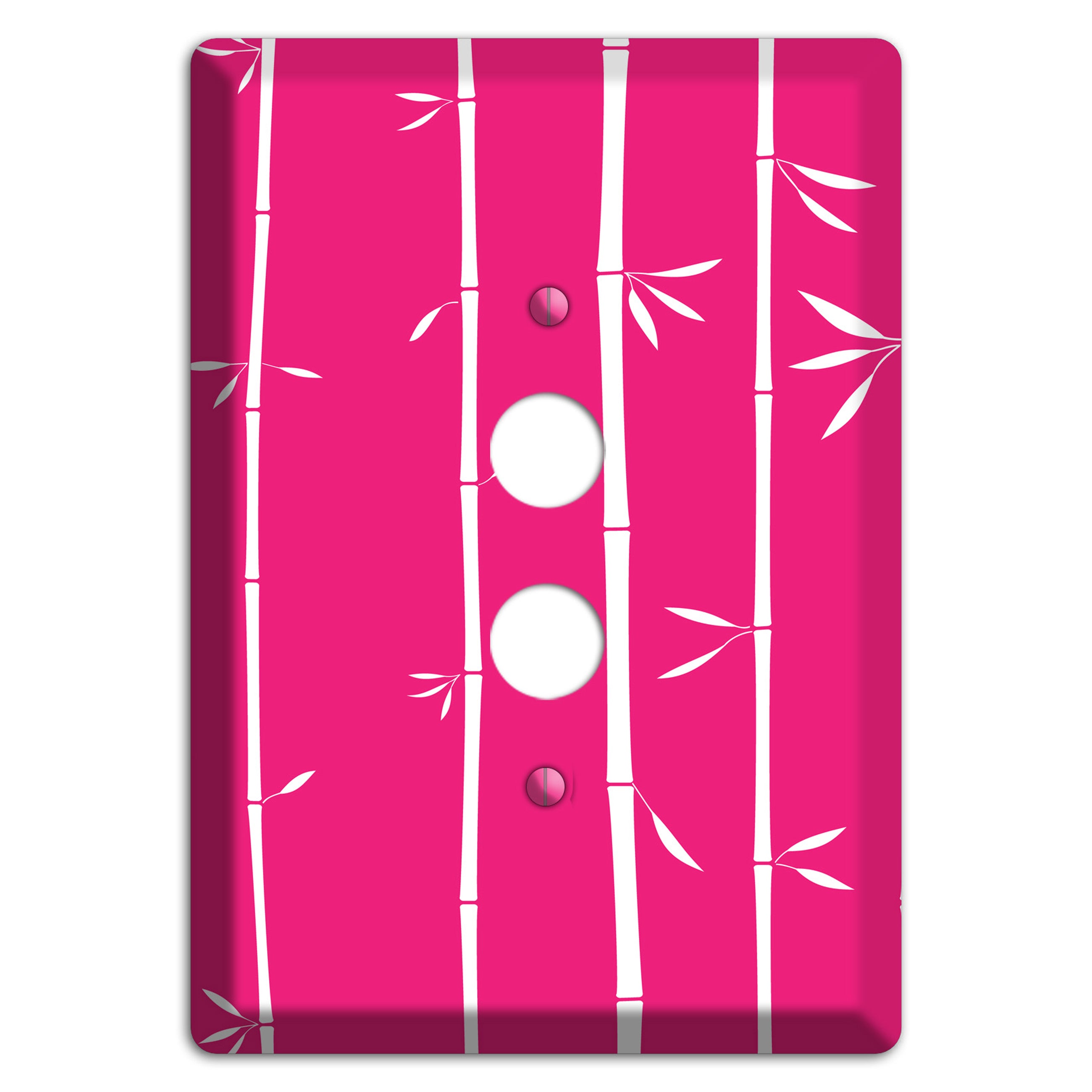 Pink Bamboo 1 Pushbutton Wallplate
