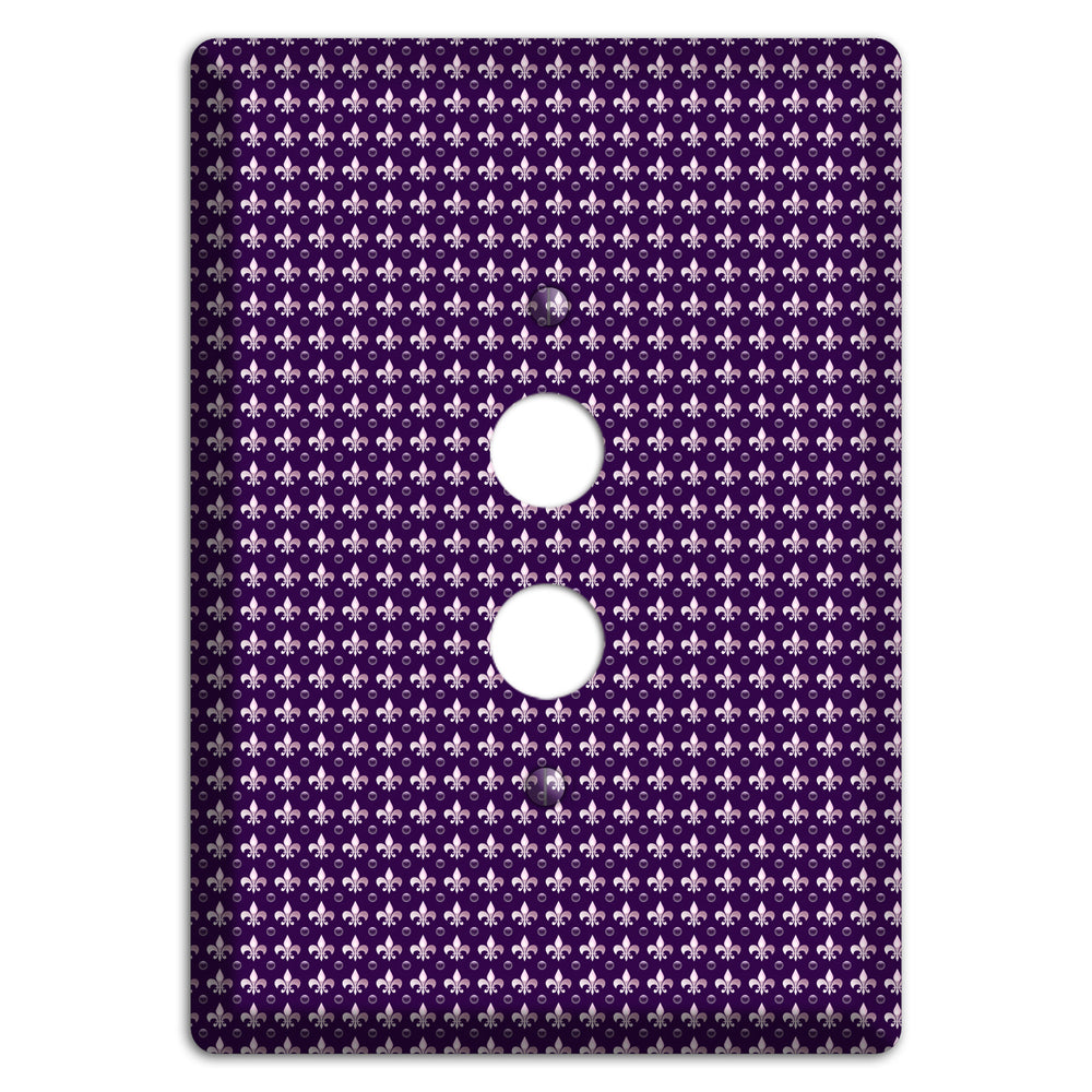 Purple Fleur de Lis 1 Pushbutton Wallplate