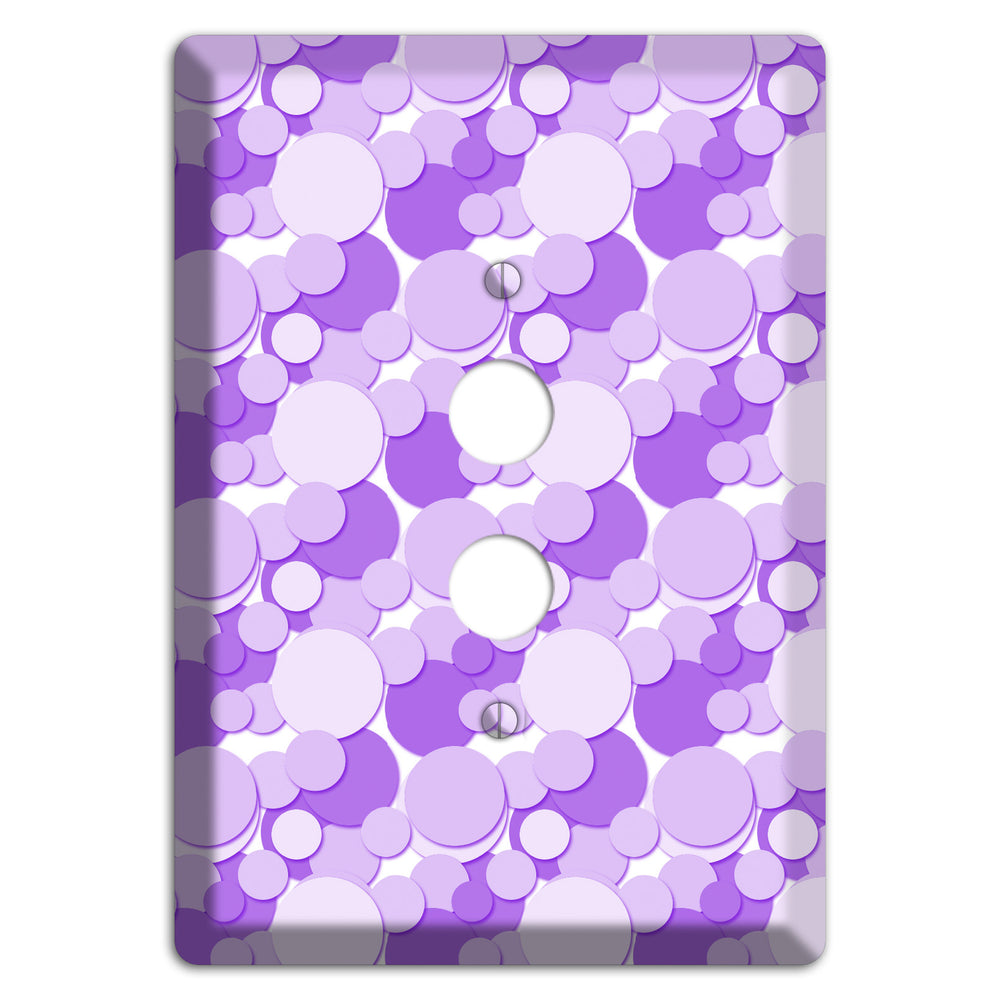 Multi Purple Bubble Dots 1 Pushbutton Wallplate