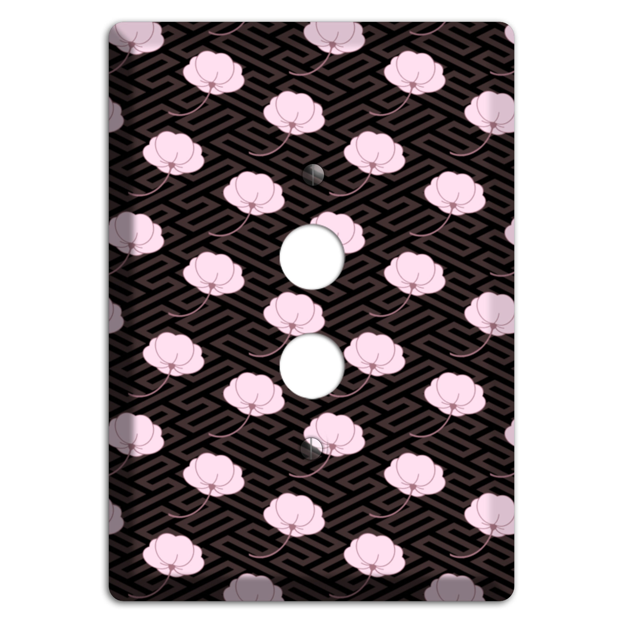 Small Asian Blossoms with Pattern 1 Pushbutton Wallplate