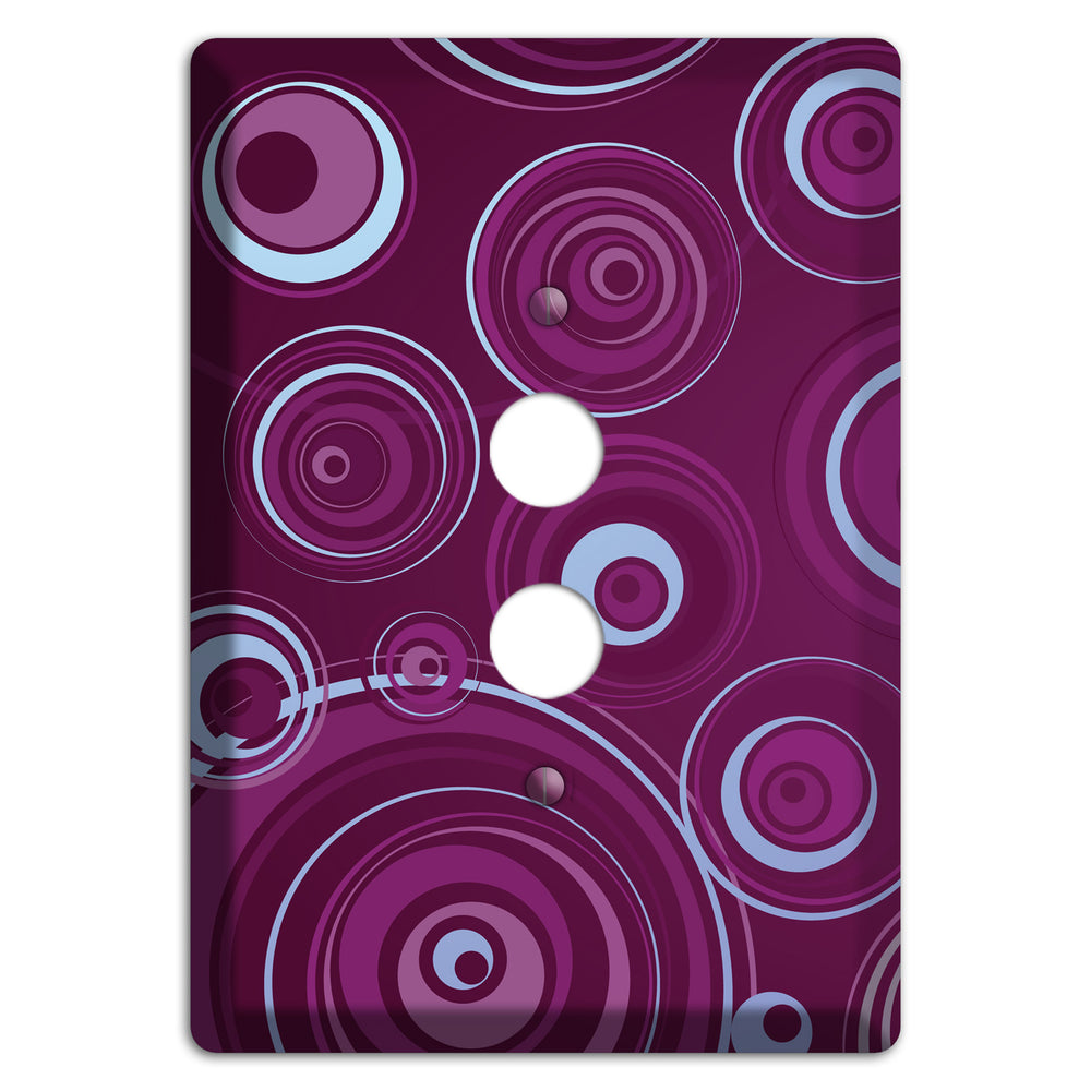 Purple Circles 3 1 Pushbutton Wallplate