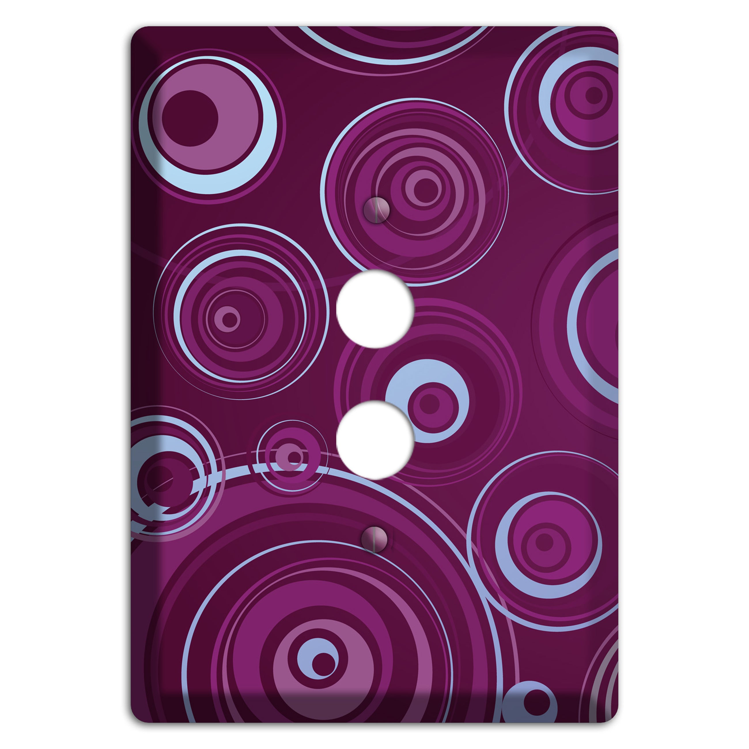 Purple Circles 3 1 Pushbutton Wallplate