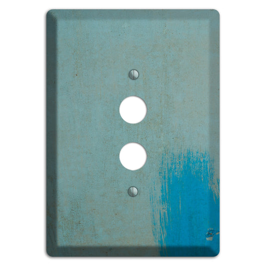 Blue Concrete 1 Pushbutton Wallplate