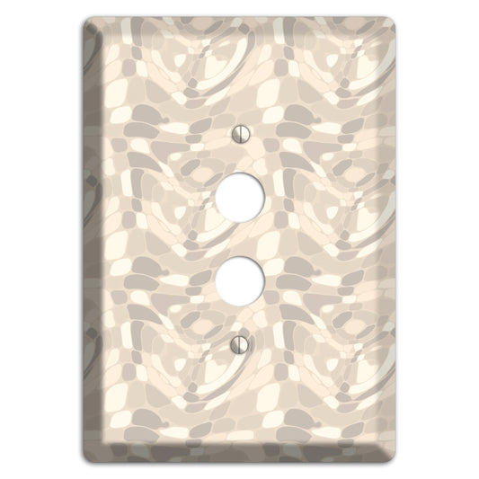 Beige Large Abstract 1 Pushbutton Wallplate