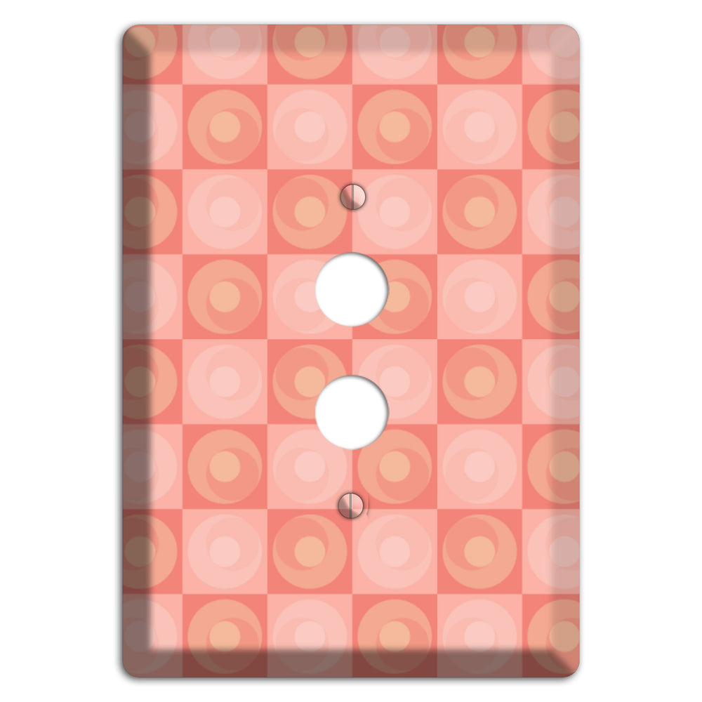 Pink Tiled Circles 1 Pushbutton Wallplate