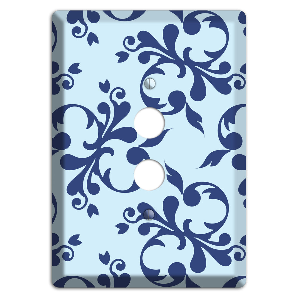 Blue Victorian Toile 1 Pushbutton Wallplate