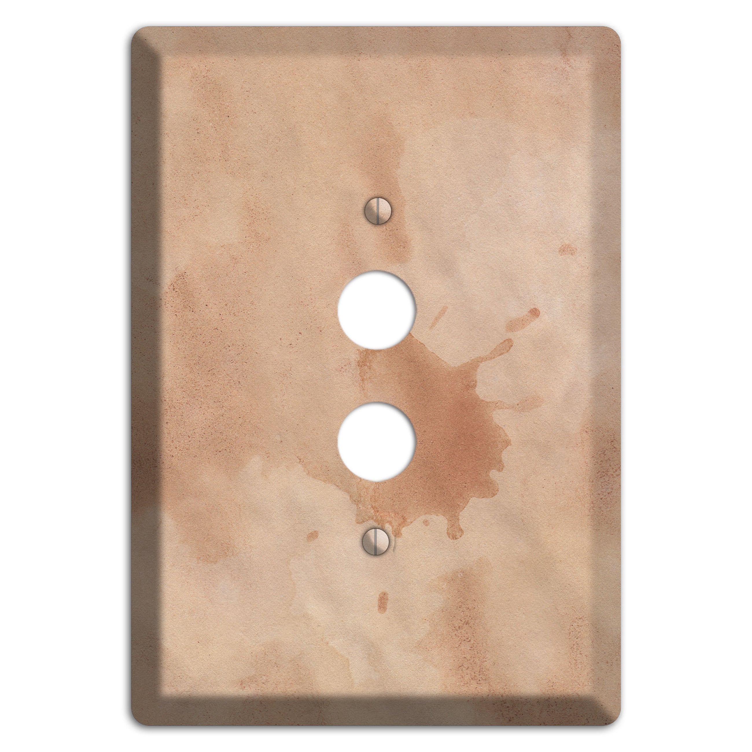 Aged Paper 2 1 Pushbutton Wallplate