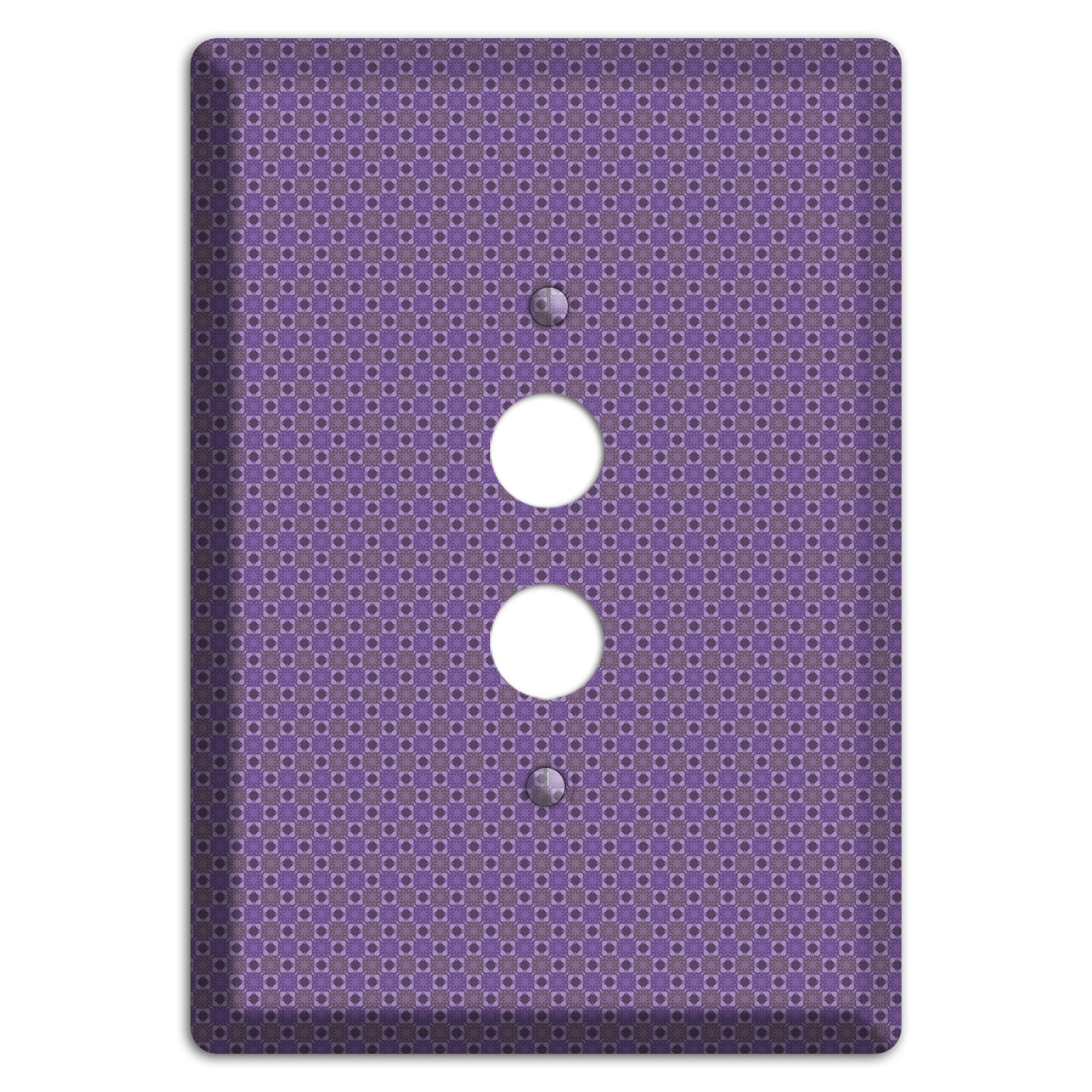 Multi Purple Tiled 1 Pushbutton Wallplate