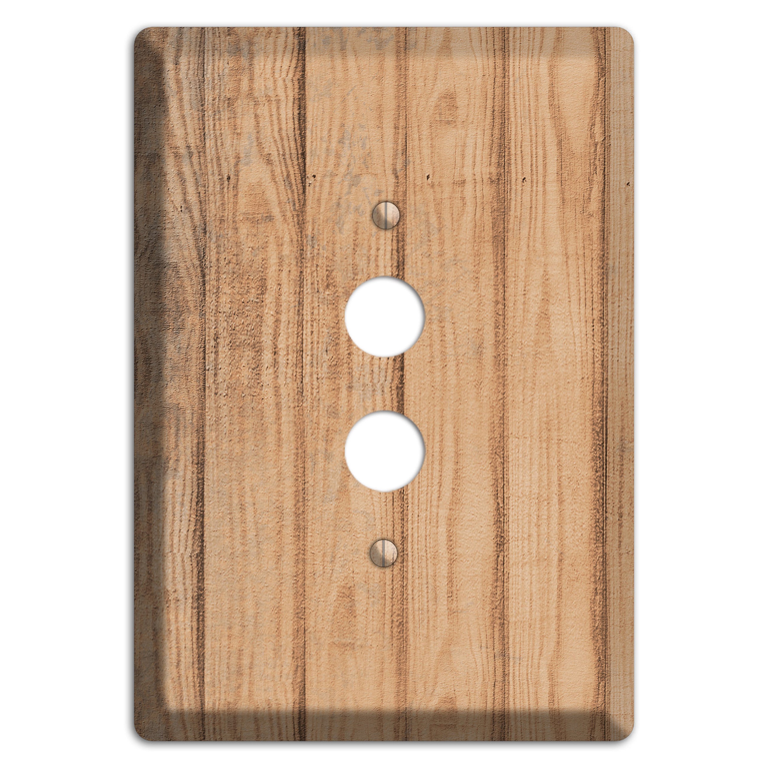 Tan Weathered Wood 1 Pushbutton Wallplate