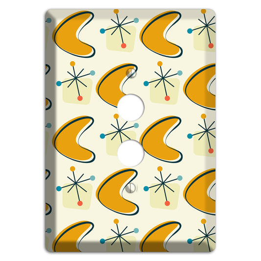 Yellow Boomerang 1 Pushbutton Wallplate