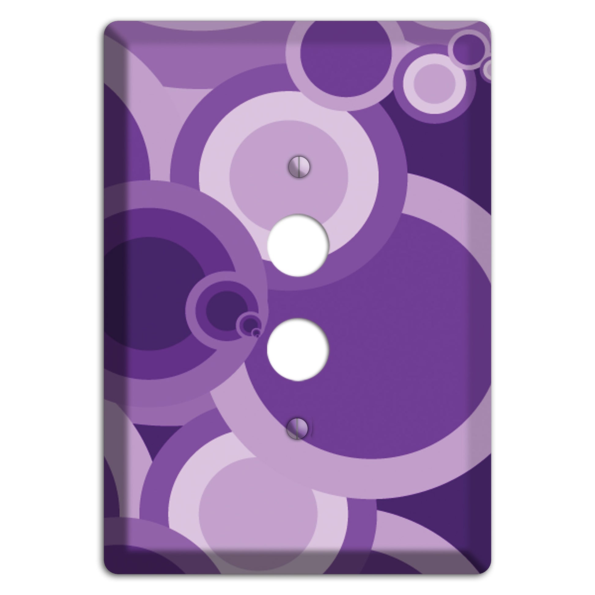 Purple Circles 1 Pushbutton Wallplate