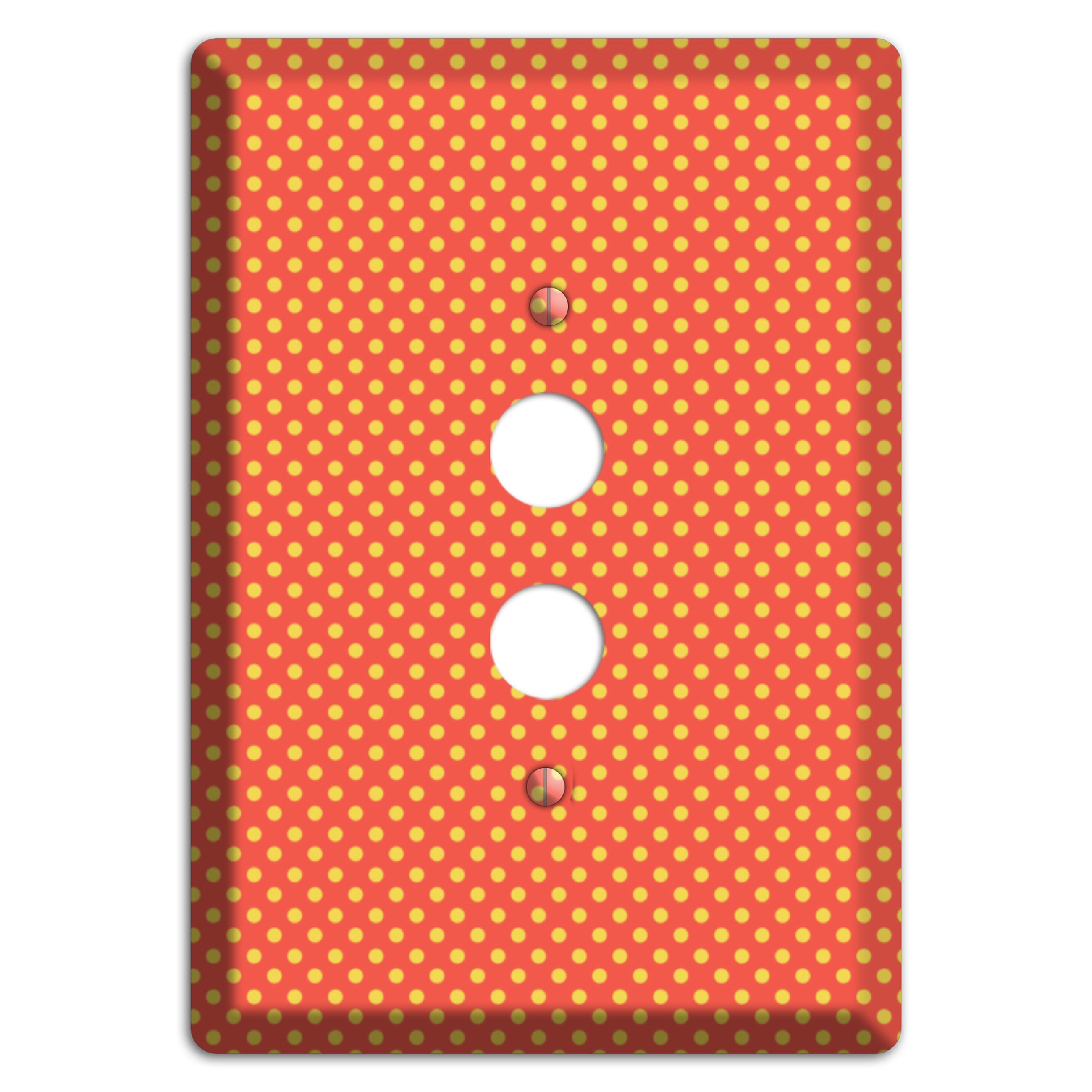 Orange Multi Tiny Polka Dots 1 Pushbutton Wallplate