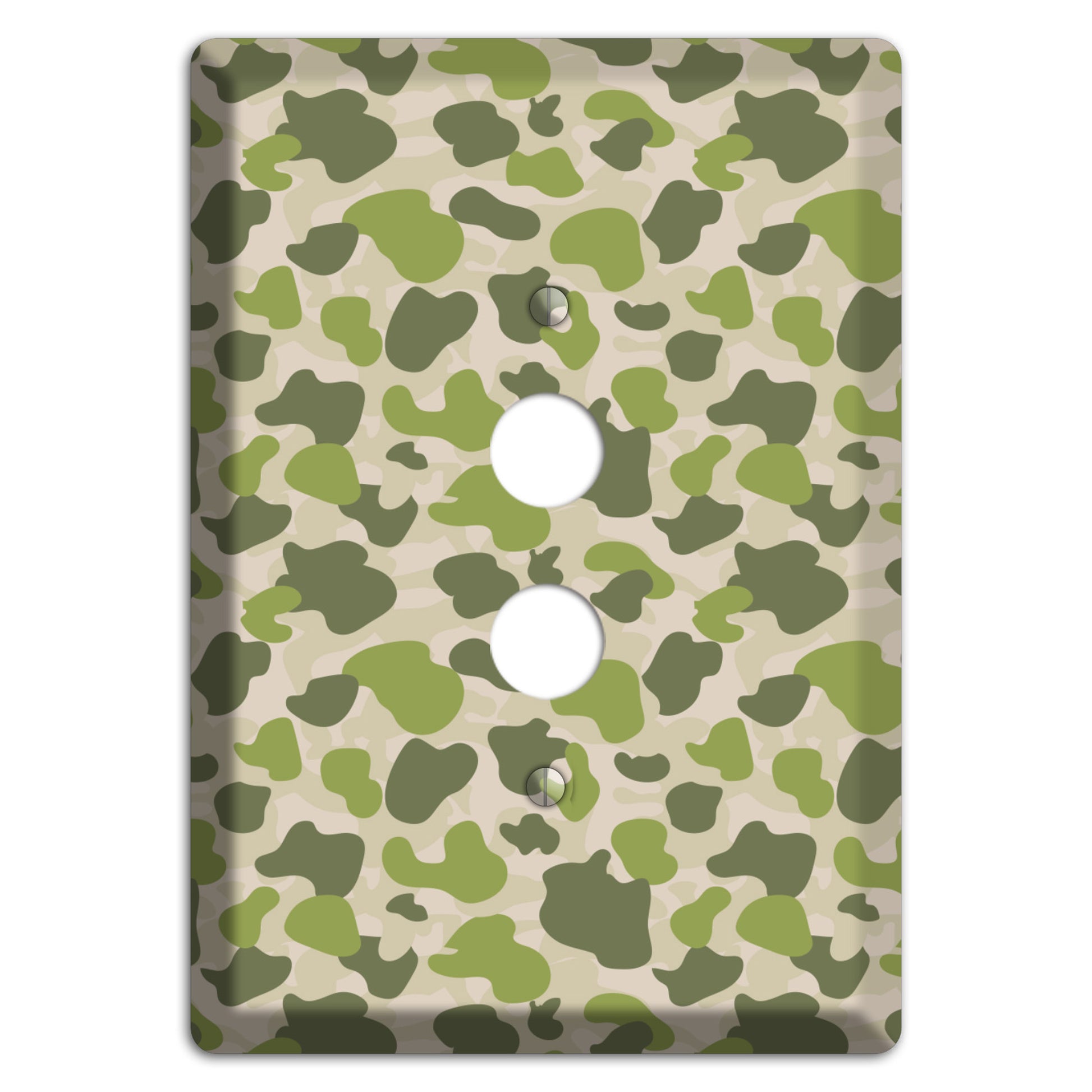 Jungle Green Parachute Camo 1 Pushbutton Wallplate