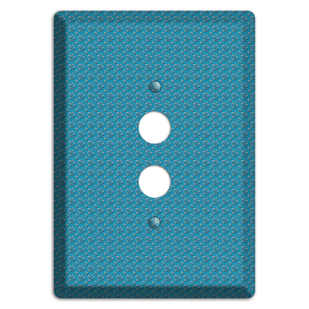 Blue Bubbles 1 Pushbutton Wallplate