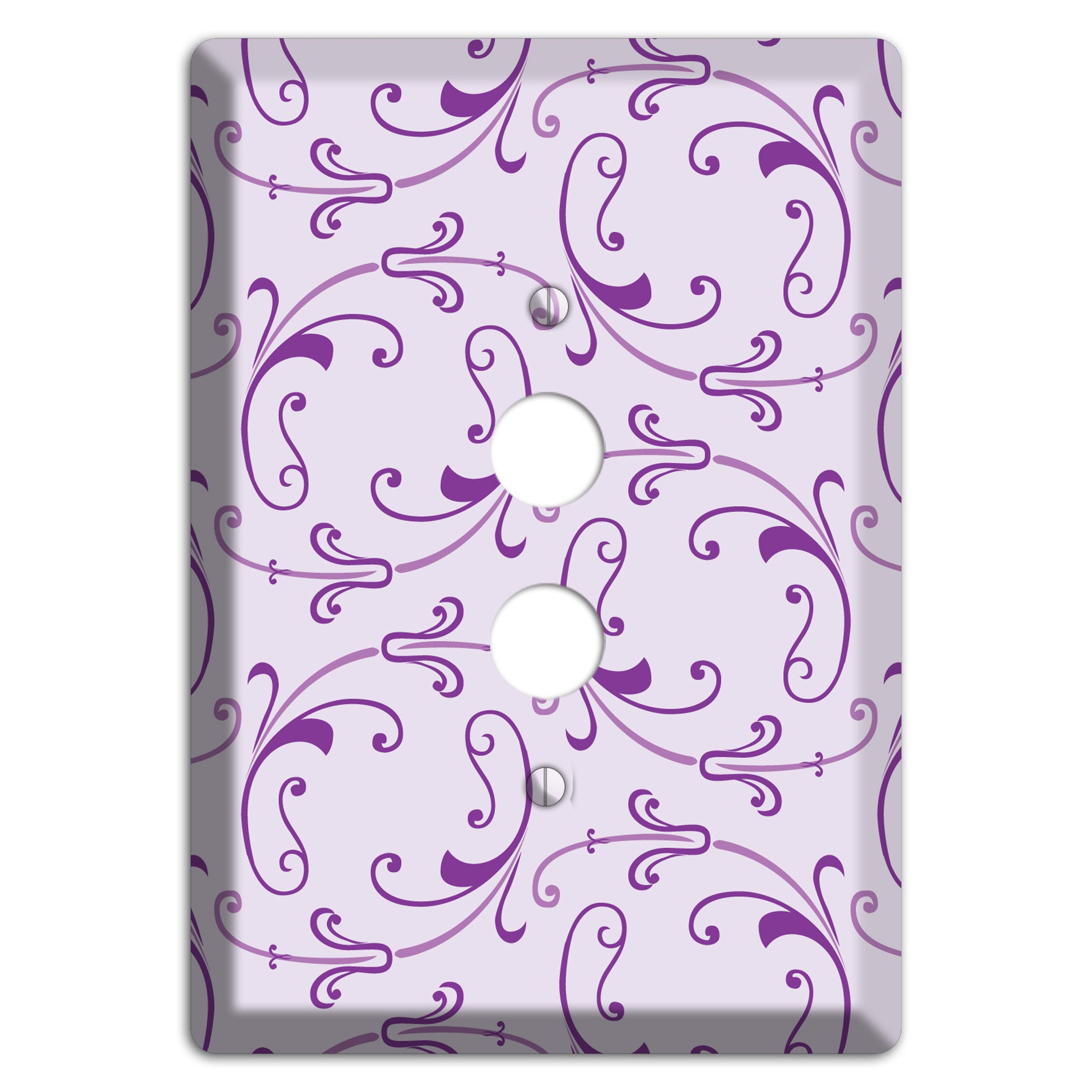 Lilac Victorian Sprig 1 Pushbutton Wallplate