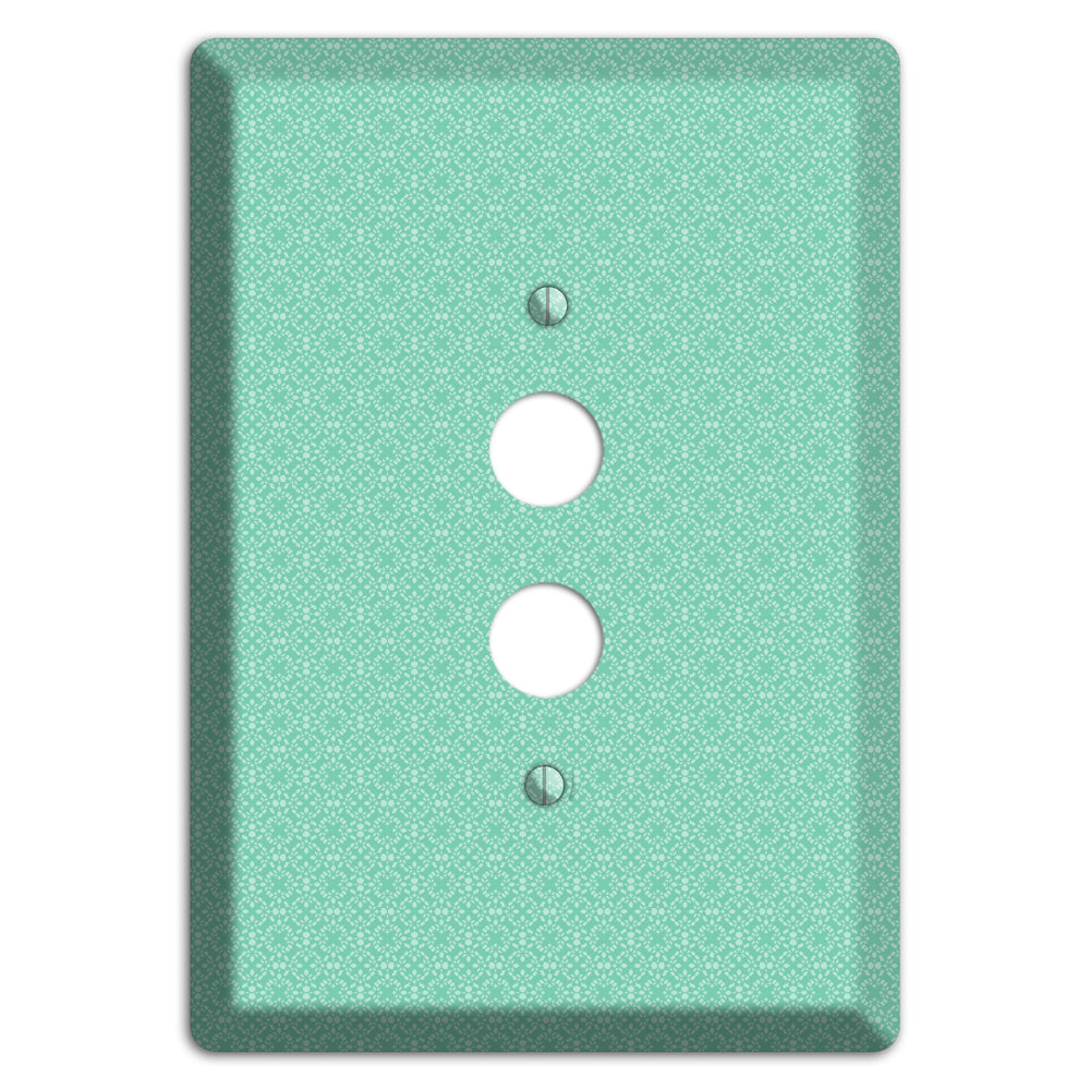 Aqua Calico Cartouche 1 Pushbutton Wallplate