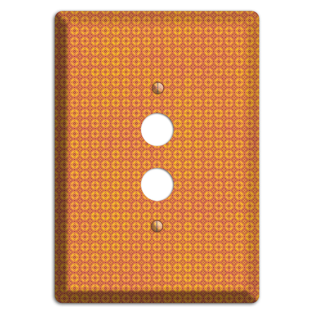 Multi Orange Arabesque 1 Pushbutton Wallplate