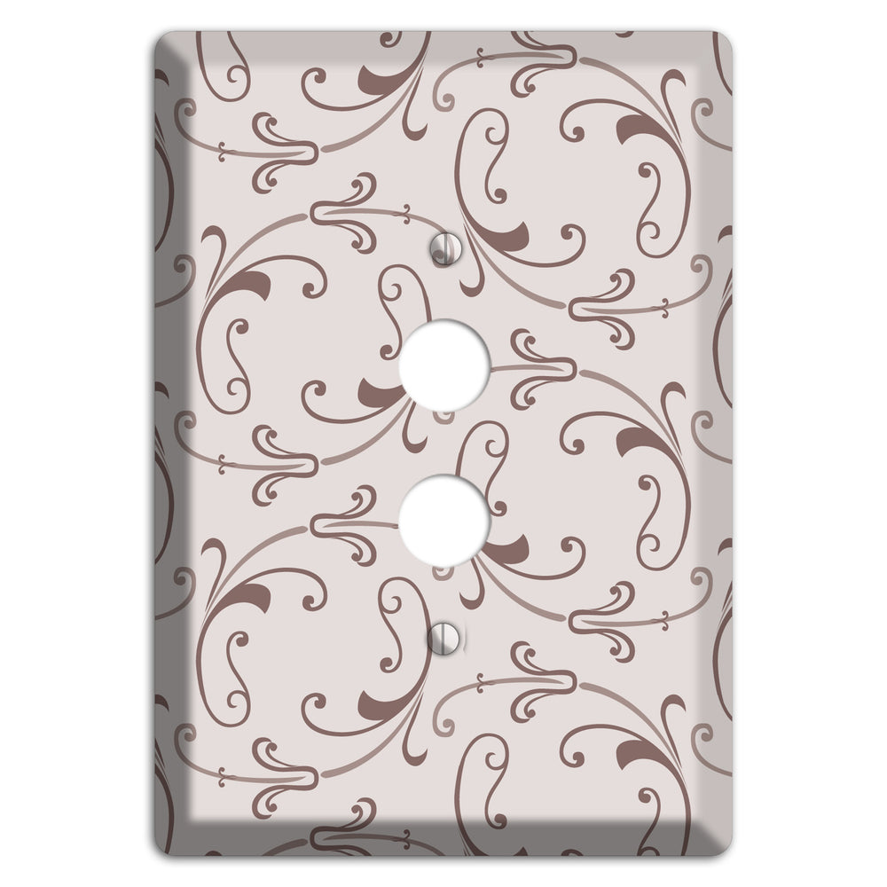 Mauve Victorian Sprig 1 Pushbutton Wallplate