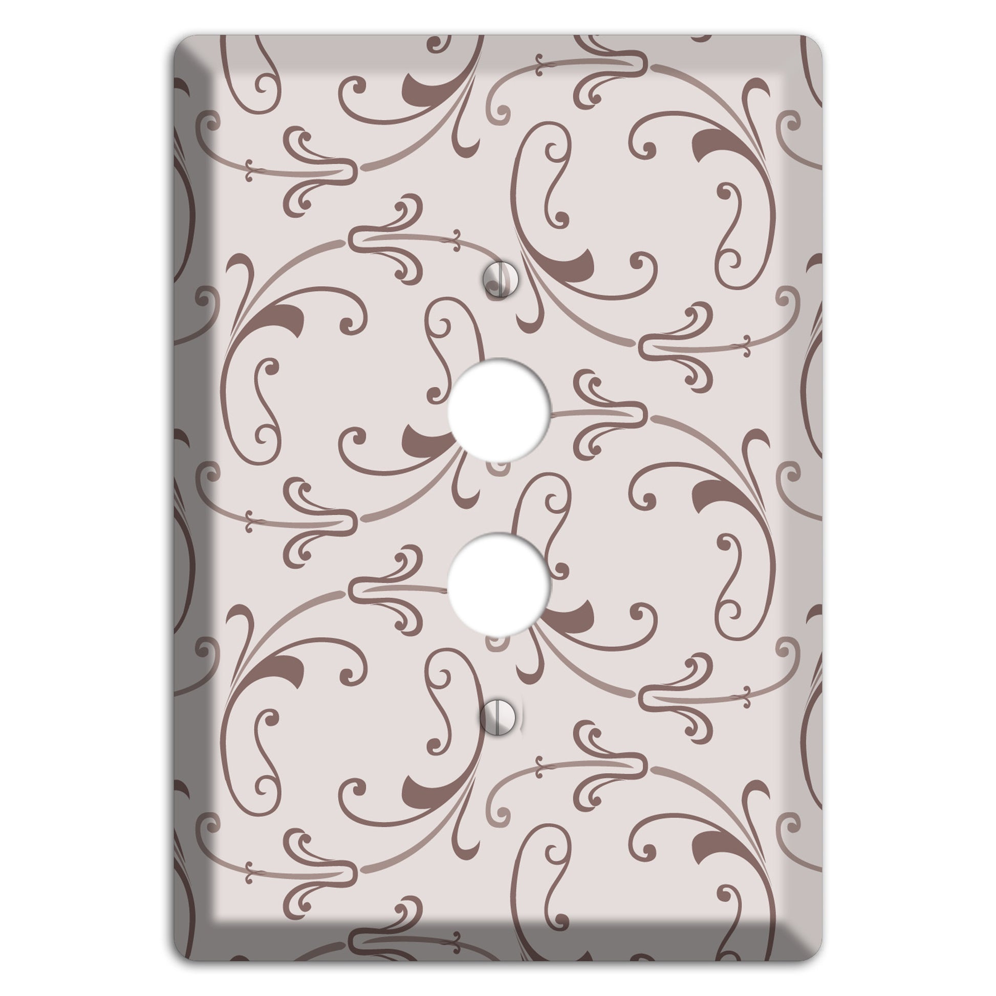 Mauve Victorian Sprig 1 Pushbutton Wallplate