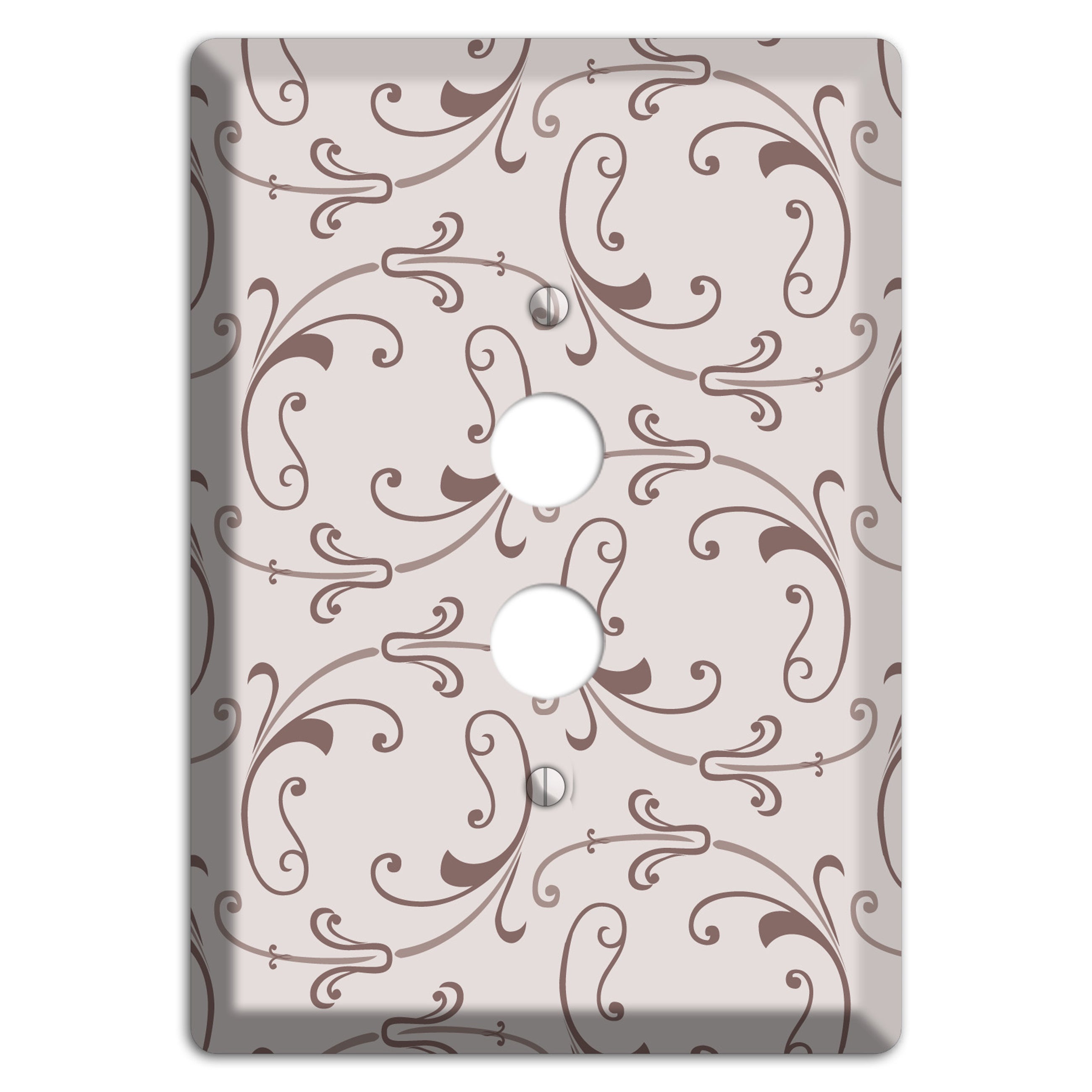 Mauve Victorian Sprig 1 Pushbutton Wallplate